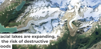 A study explored the evolution of several glacial lakes near Bering Glacier, Alaska. Google Earth, AirbusMaxar Technologies, CNES/Airbus